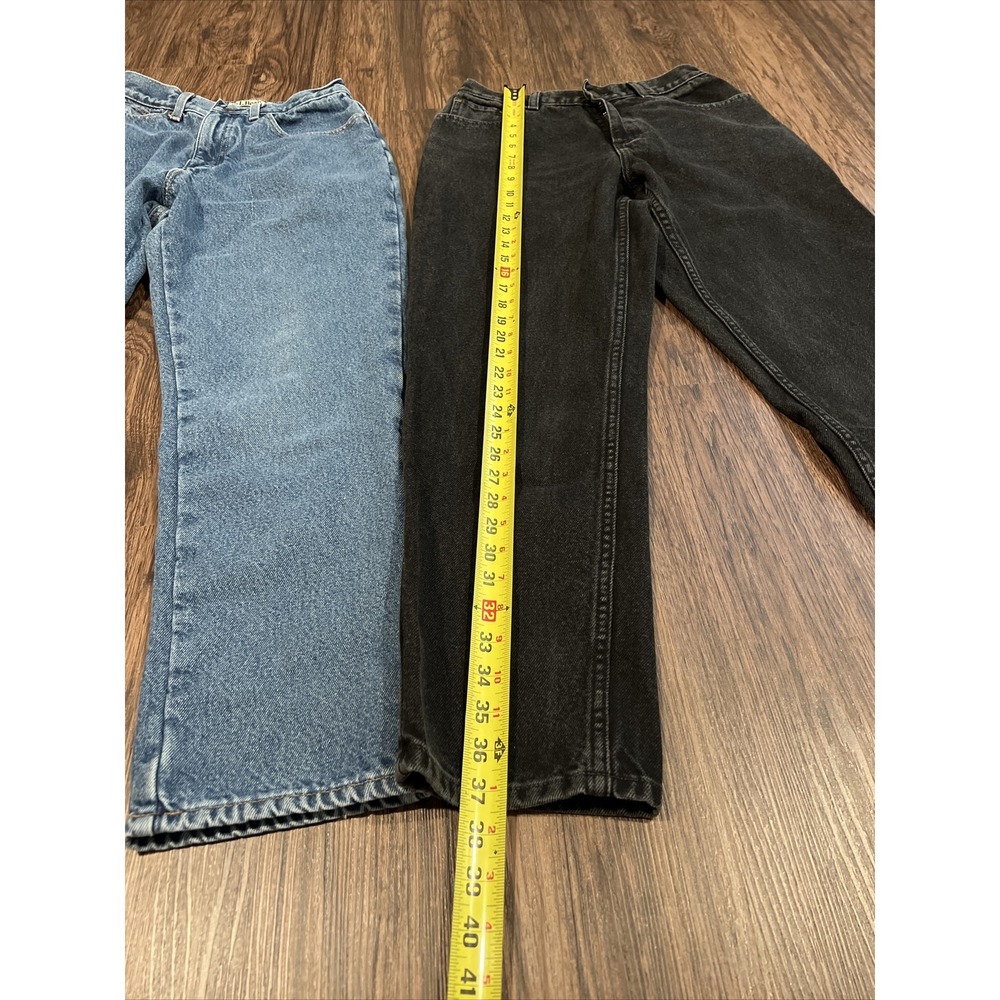 L.L. Bean Original Fit/Relaxed Blue And Black Jeans Size 8R Lot Of 2 - Picture 5 of 11
